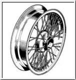 Wire wheel, 60 spoke, chrome, new  -  AH BH BJ7.24367-BJ8