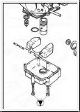 Float chamber screw, short,  Stromberg carburettor - E-Type S3