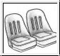 Upholstered front seats, pair  -  AH BH 100S