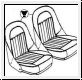 Upholstered front seats, leather, pair, A  -  AH BH BN1-BJ7