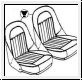 Upholstered front seats, leather, pair, C  -  AH BH BJ8